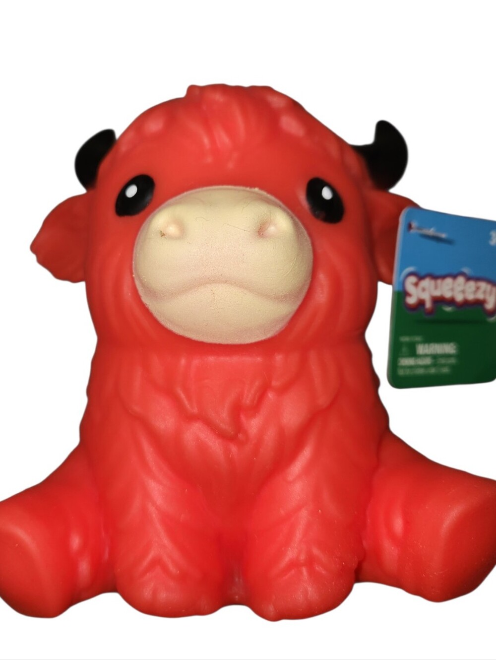 NWT Sunny Days Highland Cow Squishy Toy Red 6" Tall Squeeze Authentic